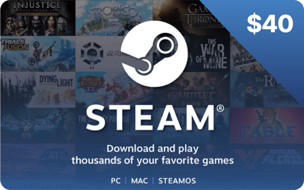 $40 Steam Gift Card